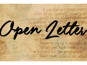 Open Letter